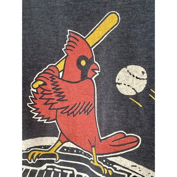Men's NEW Homage Navy St. Louis Cardinals Busch Stadium Tri-Blend Tee Size XL - Picture 4 of 9